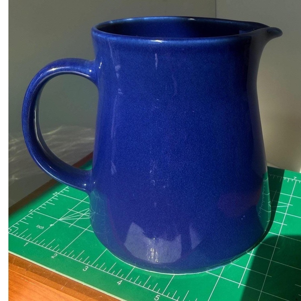 Vintage Collectible Creamer Oversized England Blue signed BA‎